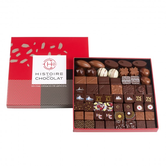 COFFRET CHOCOLAT DE NOEL - BALLOTIN DE CHOCOLAT DE NOEL - CHOCOLAT  ARTISANAL (250G)