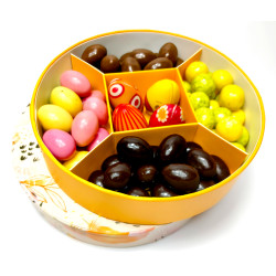 Coffret rond d'oeufs assortis