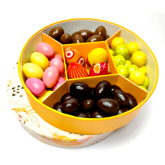 Coffret rond d'oeufs assortis